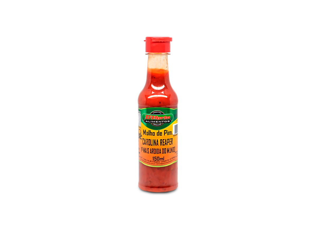 Molho de Pimenta Carolina Reaper 150ml - D'Horta Alimentos