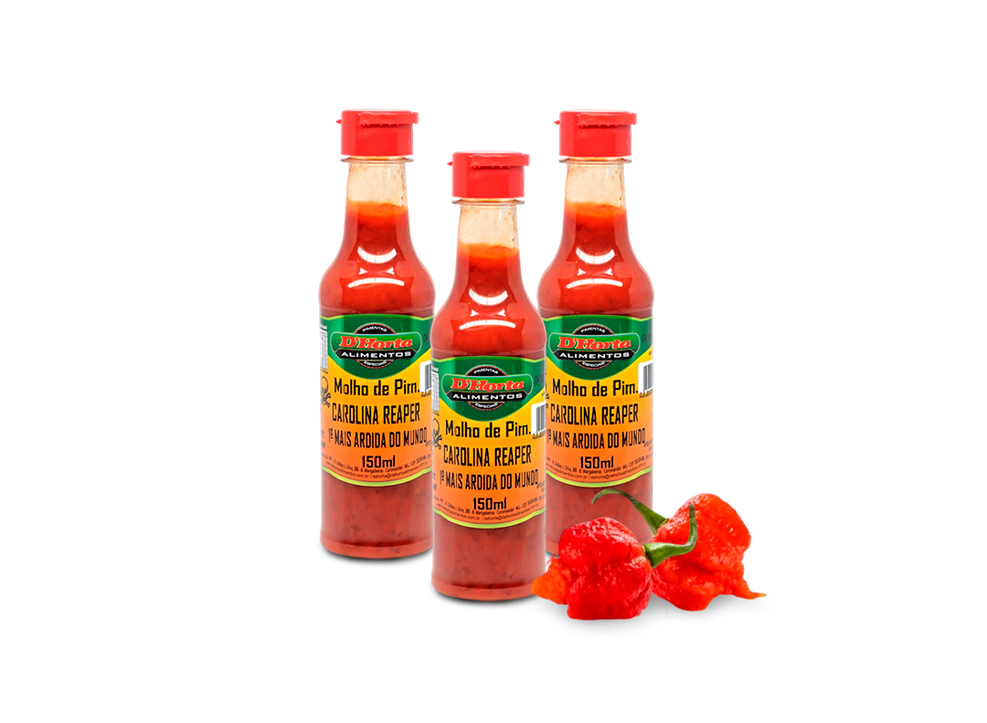 Molho de Pimenta Carolina Reaper 150ml - D'Horta Alimentos - Imagem 2