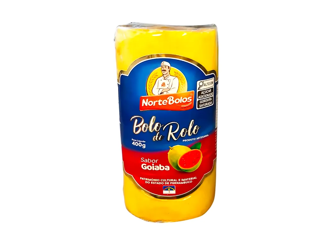 Bolo de Rolo Sabor Goiaba 400g - Norte Bolos