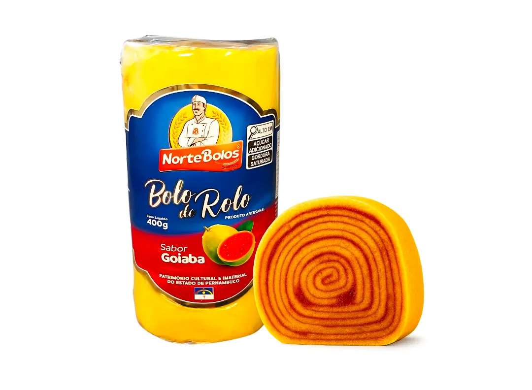 Bolo de Rolo Sabor Goiaba 400g - Norte Bolos - Imagem 2