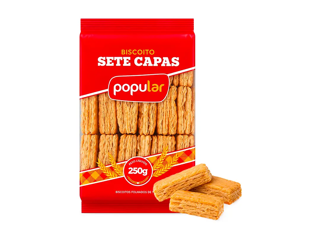 Biscoito Sete Capas 250g - Popular - Imagem 2
