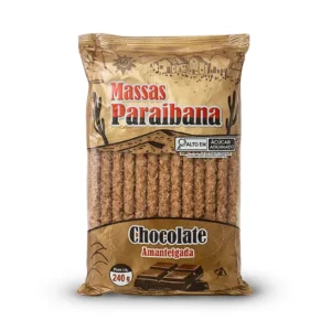 Bolacha Amanteigada Sabor Chocolate 240g - Massas Paraibana