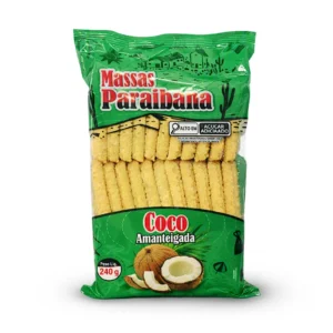 Bolacha Amanteigada Sabor Coco 240g - Massas Paraibana