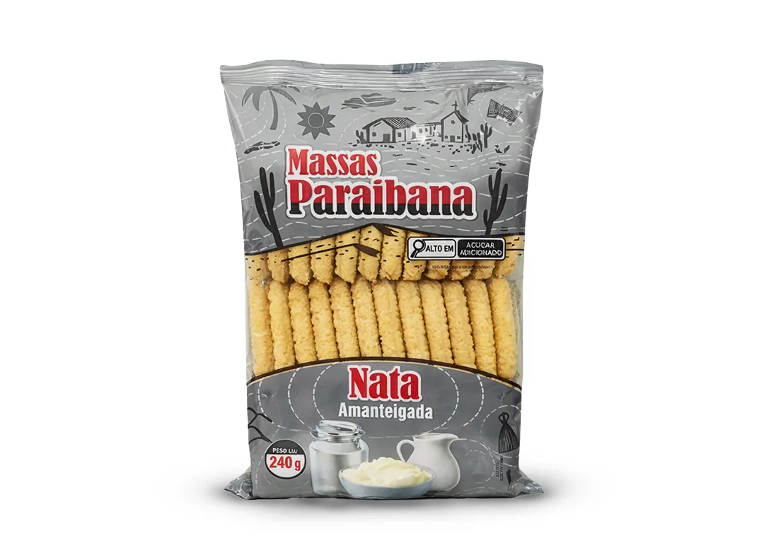 Bolacha Amanteigada Sabor Nata 240g - Massas Paraibana